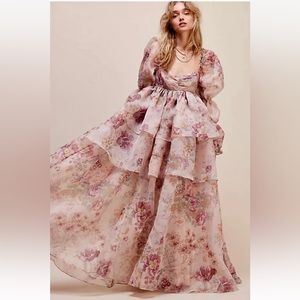 Selkie moonlight gown Yorkshire print x Free People